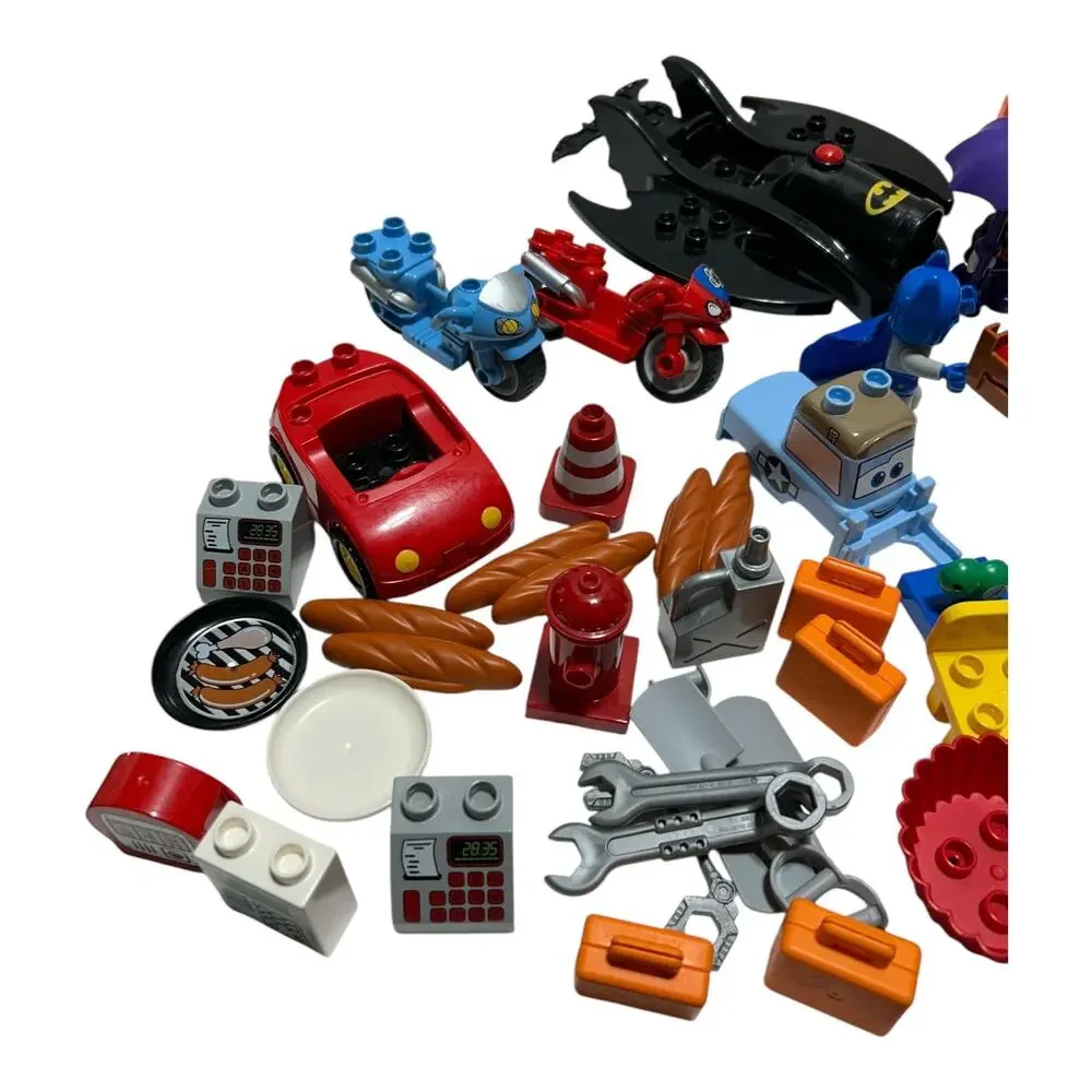 Large Lot Lego Duplo People Figures Animals Vehicles Superheroes Food Furniture - Picture 7 of 7